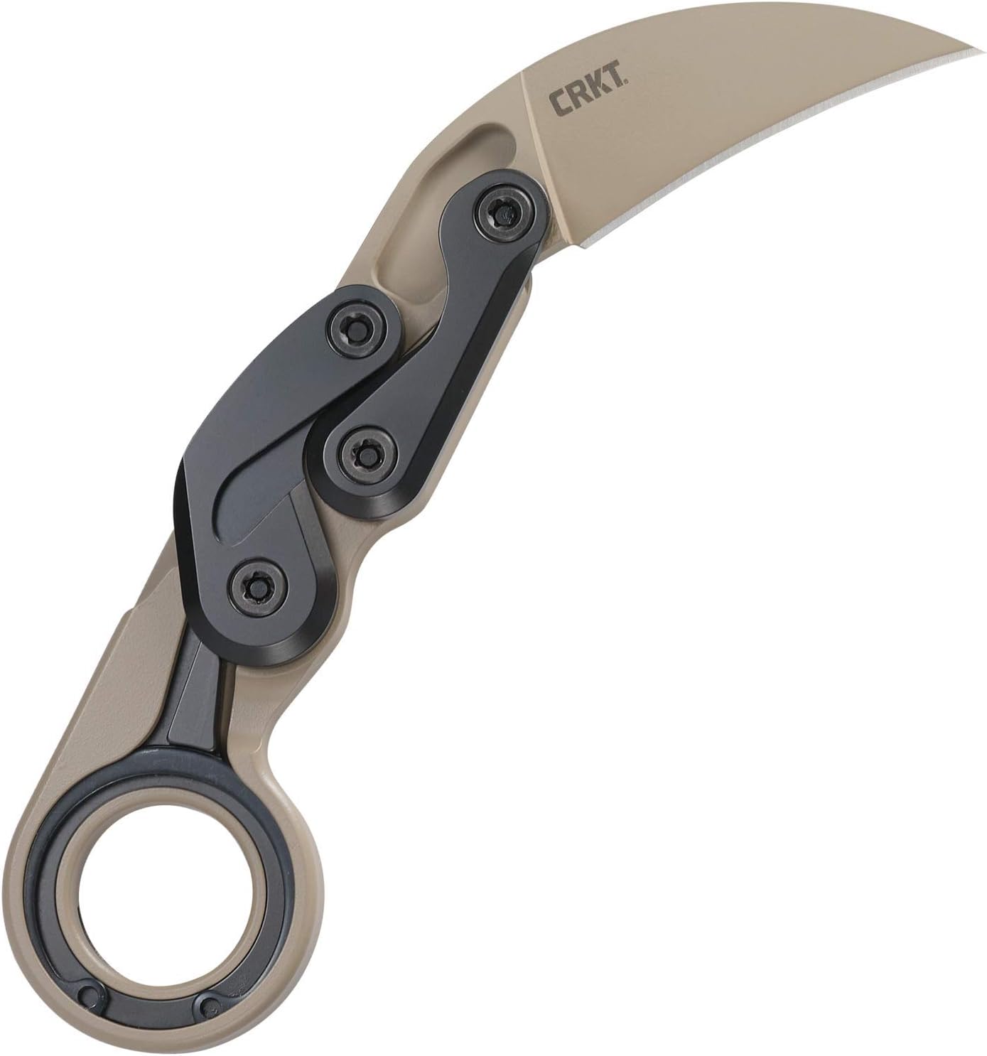 Cuțit pliabil CRKT Provoke cu Kinematic: Morphing Karambit, lamă D2 cu muchie simplă, mâner din aluminiu, clemă de buzunar, 4040