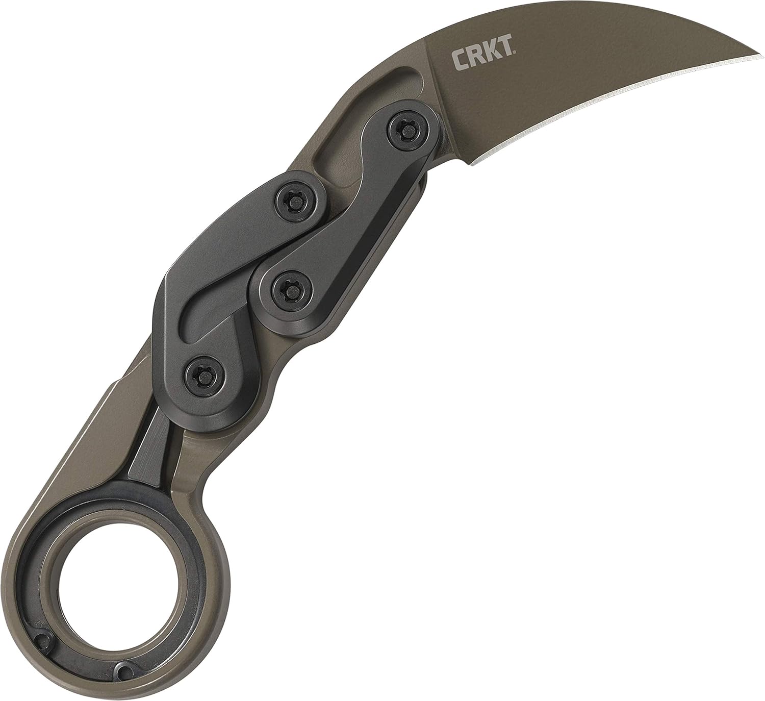 Cuțit pliabil CRKT Provoke cu Kinematic: Morphing Karambit, lamă D2 cu muchie simplă, mâner din aluminiu, clemă de buzunar, 4040