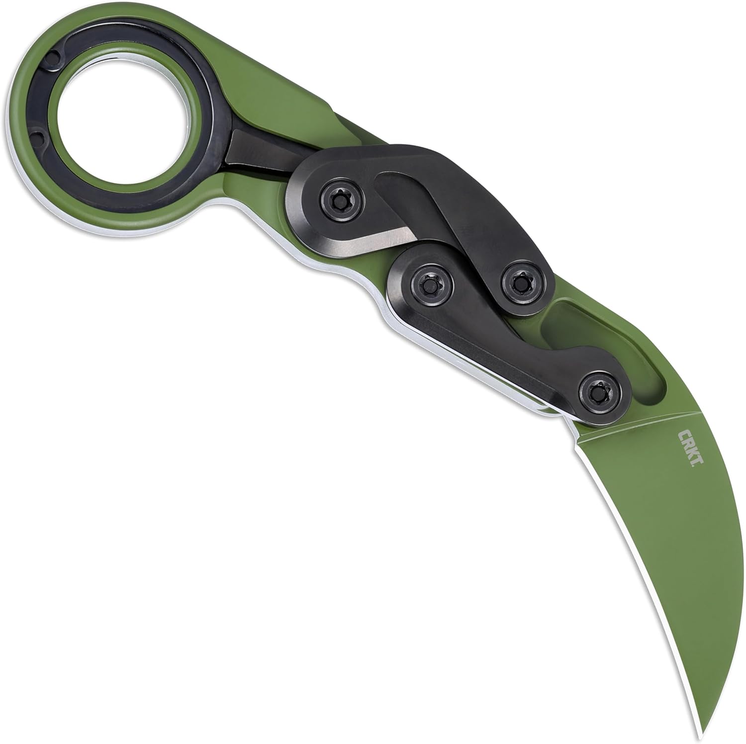 Cuțit pliabil CRKT Provoke cu Kinematic: Morphing Karambit, lamă D2 cu muchie simplă, mâner din aluminiu, clemă de buzunar, 4040