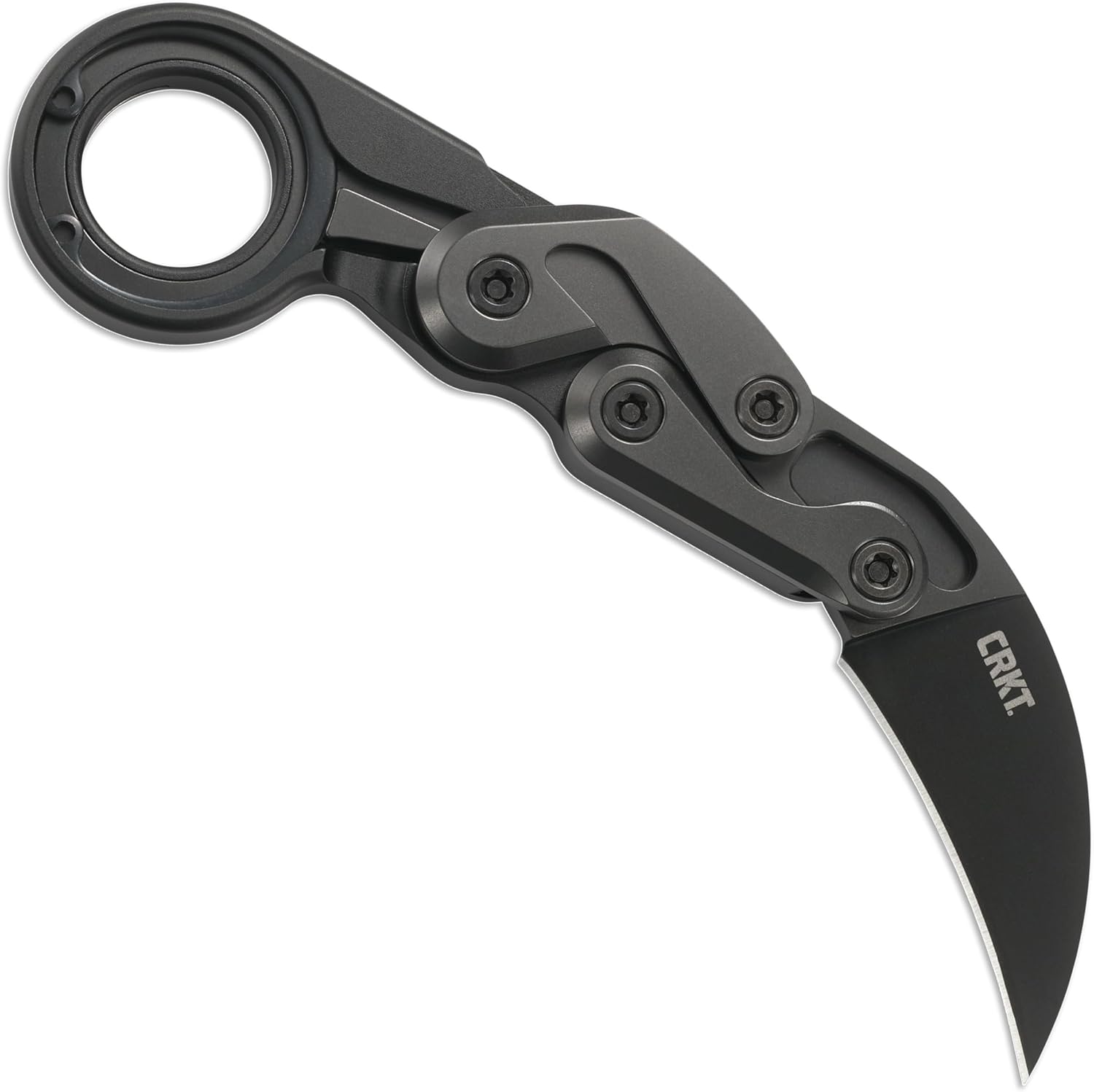 Cuțit pliabil CRKT Provoke cu Kinematic: Morphing Karambit, lamă D2 cu muchie simplă, mâner din aluminiu, clemă de buzunar, 4040